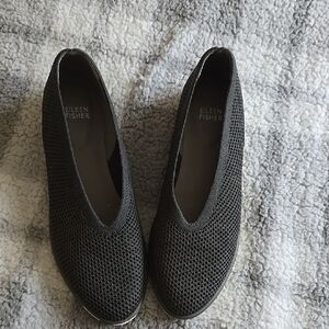 Eileen Fisher Women's Dark Gray Mesh Flats SIZE 8